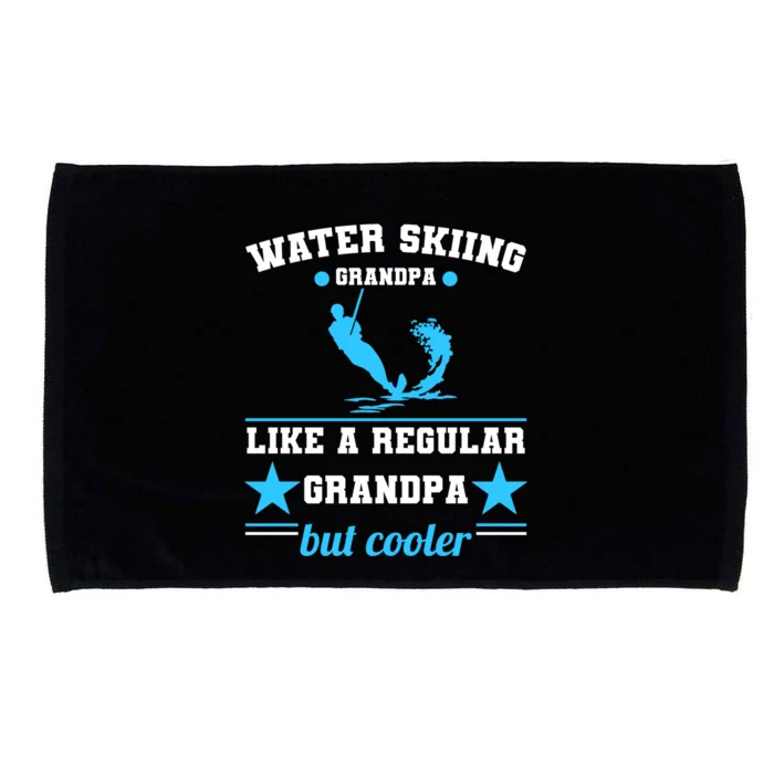 Wave Lover Extreme Sports Athletes Water Skiing Grandpa Gift Microfiber Hand Towel