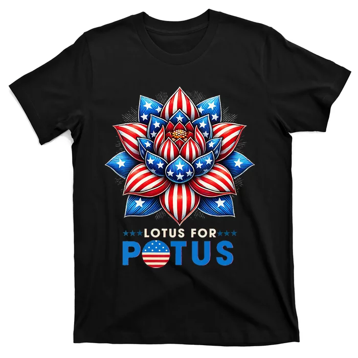 Wo Lotus For Potus Kamala Harris 2024 President T-Shirt