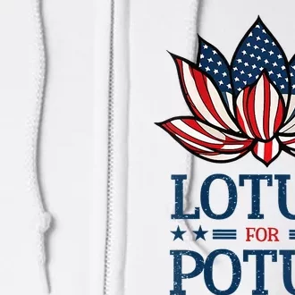 Wo Lotus For Potus Kamala Harris Us Election 2024 Full Zip Hoodie