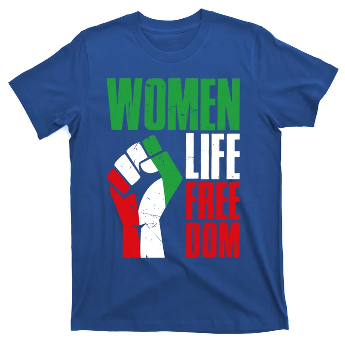 Wo Life Freedom Vintage Iranian Distressed Free Iran Funny Gift T-Shirt