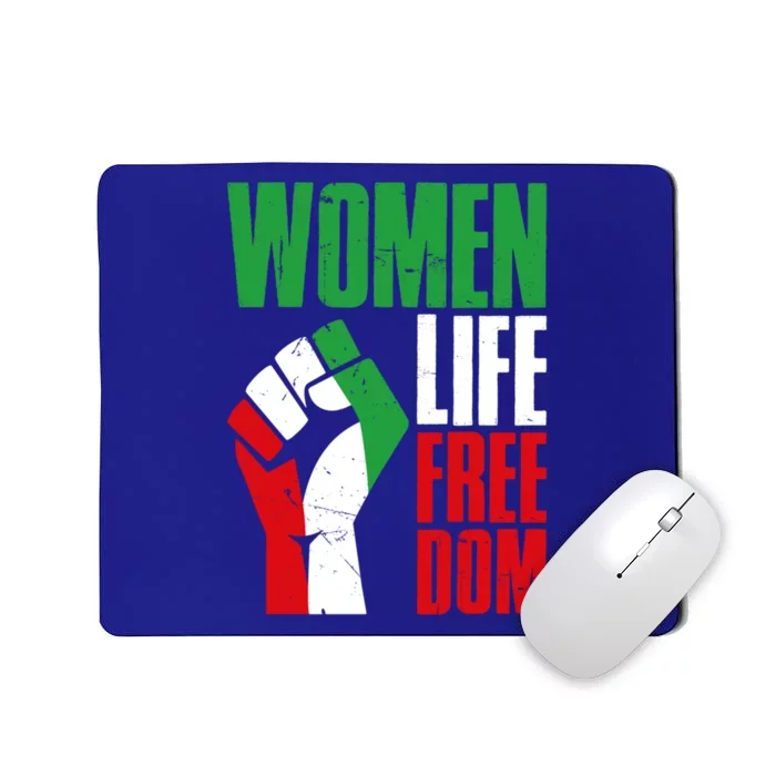 Wo Life Freedom Vintage Iranian Distressed Free Iran Funny Gift Mousepad