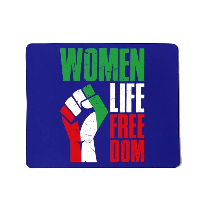 Wo Life Freedom Vintage Iranian Distressed Free Iran Funny Gift Mousepad