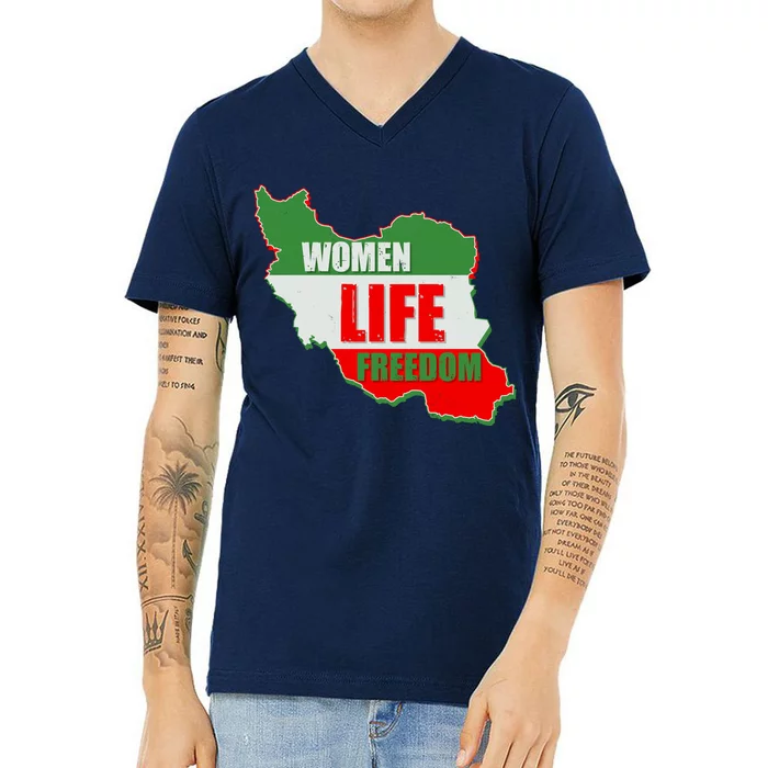 Women Life Freedom Women Of Iran #Mahsa Amini V-Neck T-Shirt