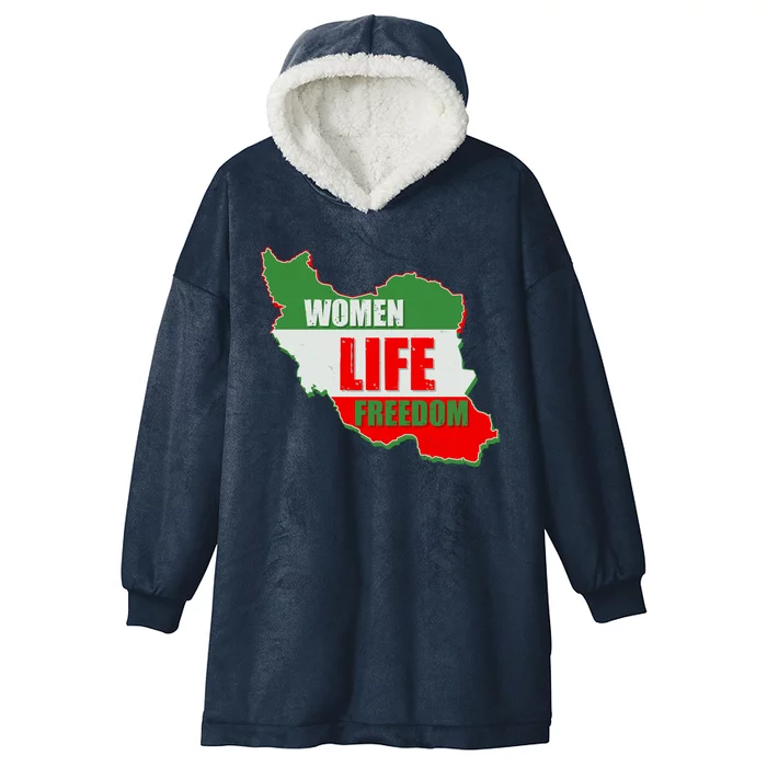 Women Life Freedom Women Of Iran #Mahsa Amini Hooded Wearable Blanket