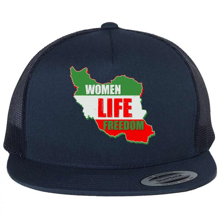 Women Life Freedom Women Of Iran #Mahsa Amini Flat Bill Trucker Hat