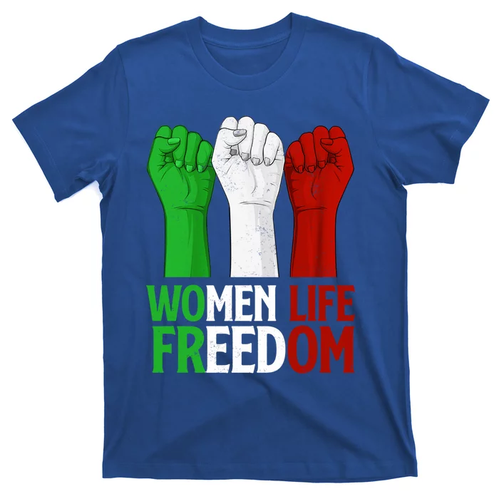 Wo Life Freedom Vintage Rise With The Of Iran Funny Gift T-Shirt