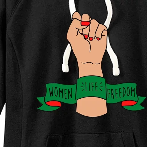 Women Life Freedom Iran Power Fist Women's Fleece Hoodie