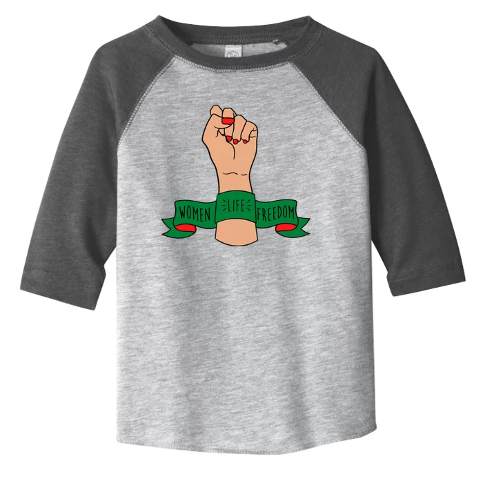 Women Life Freedom Iran Power Fist Toddler Fine Jersey T-Shirt