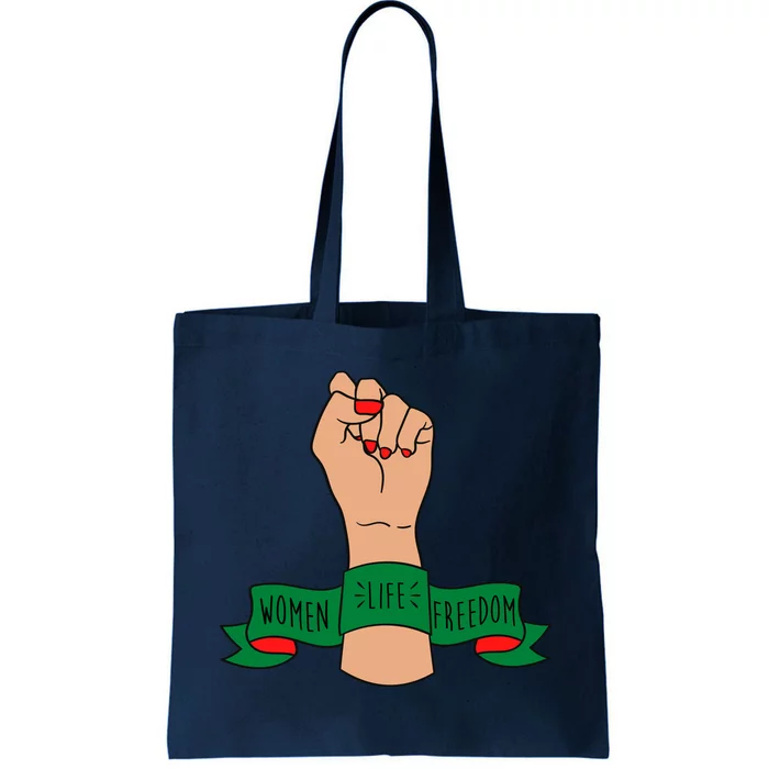 Women Life Freedom Iran Power Fist Tote Bag