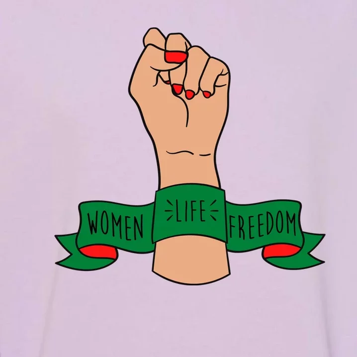 Women Life Freedom Iran Power Fist Garment-Dyed Sweatshirt