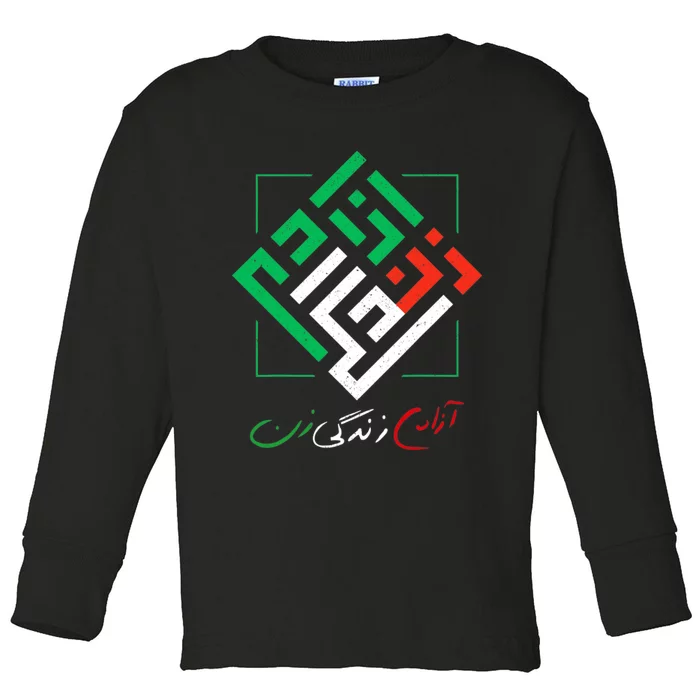 Women Life Freedom Vintage Zan Zendegi Azadi Gift Iran Toddler Long Sleeve Shirt