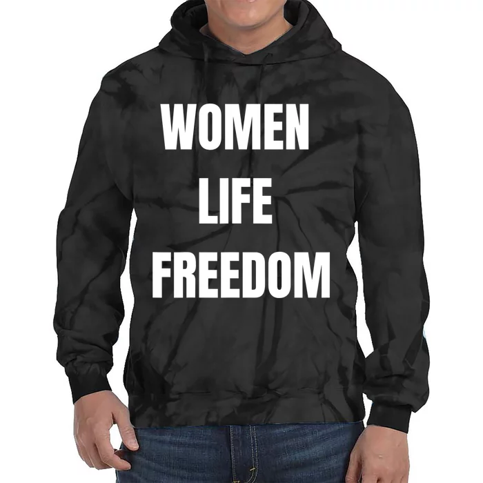 Women Life Freedom Stand With Women Of Iran Tie Dye Hoodie