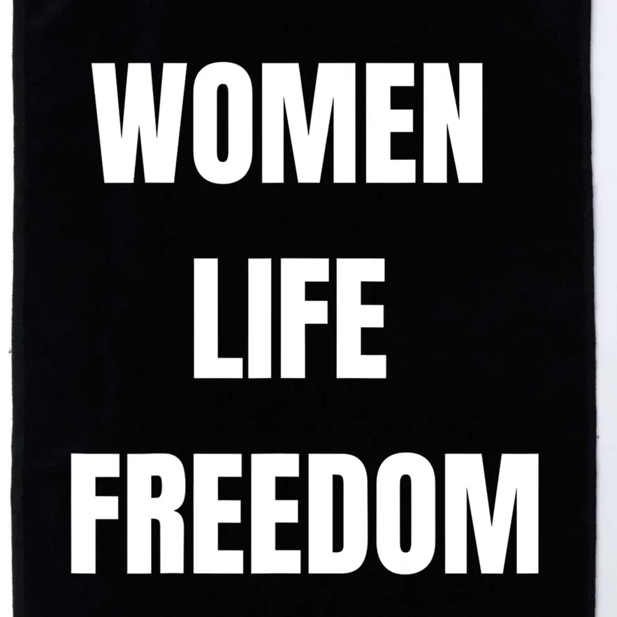 Women Life Freedom Stand With Women Of Iran Platinum Collection Golf Towel