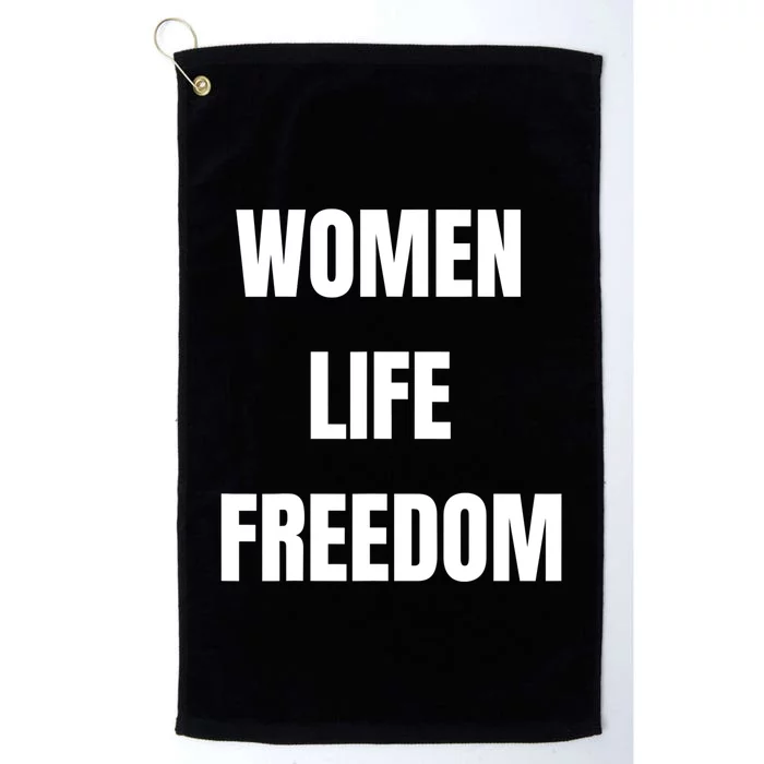 Women Life Freedom Stand With Women Of Iran Platinum Collection Golf Towel