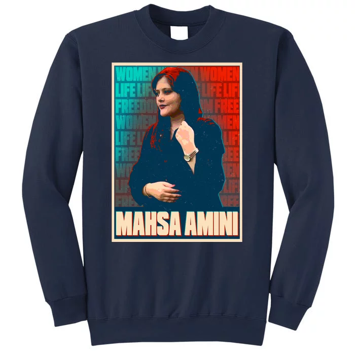 Women Life Freedom Mahsa Amini Vintage Poster Sweatshirt