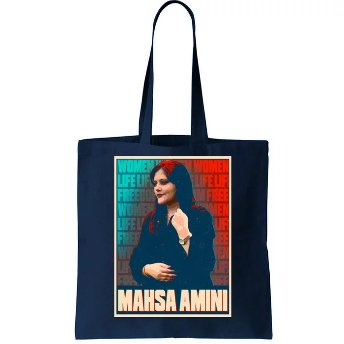 Women Life Freedom Mahsa Amini Vintage Poster Tote Bag