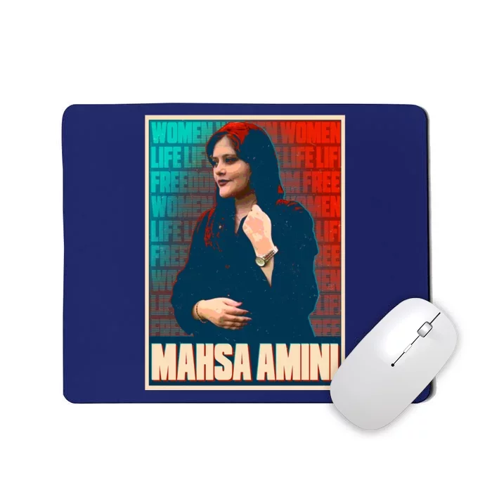 Women Life Freedom Mahsa Amini Vintage Poster Mousepad