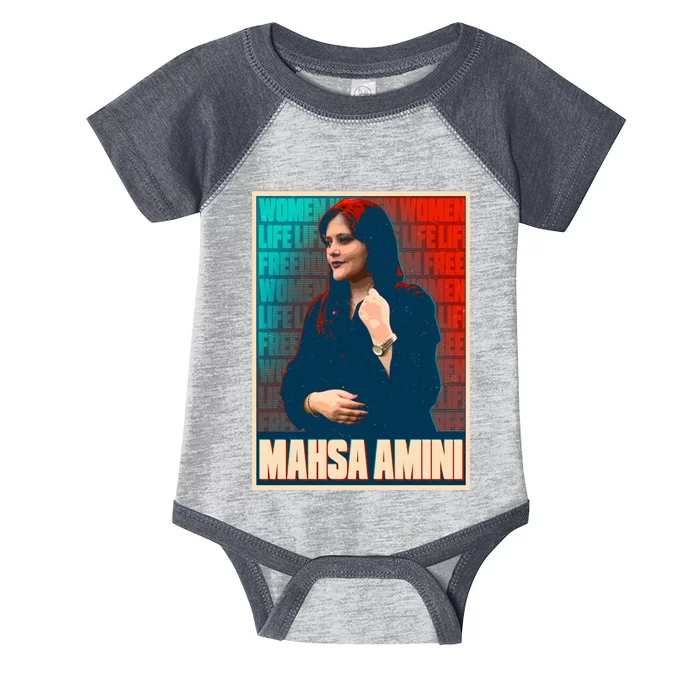 Women Life Freedom Mahsa Amini Vintage Poster Infant Baby Jersey Bodysuit