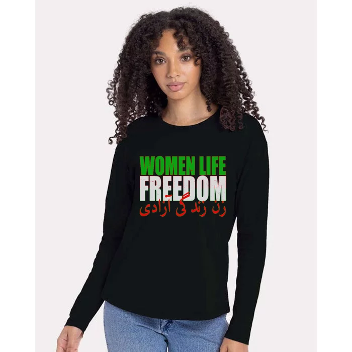 Women Life Freedom Zan Zendegi Azadi Persian Iranian Women Womens Cotton Relaxed Long Sleeve T-Shirt