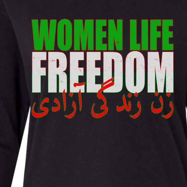 Women Life Freedom Zan Zendegi Azadi Persian Iranian Women Womens Cotton Relaxed Long Sleeve T-Shirt