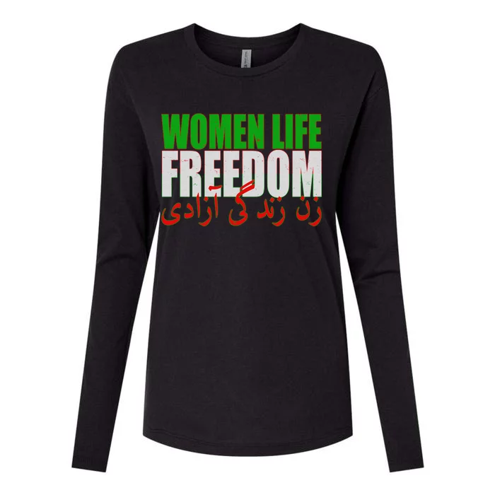 Women Life Freedom Zan Zendegi Azadi Persian Iranian Women Womens Cotton Relaxed Long Sleeve T-Shirt