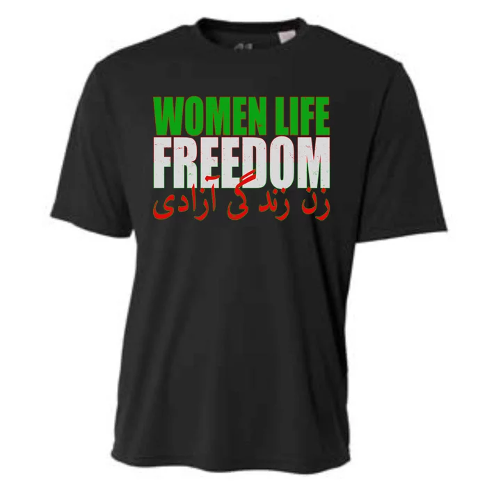 Women Life Freedom Zan Zendegi Azadi Persian Iranian Women Cooling Performance Crew T-Shirt