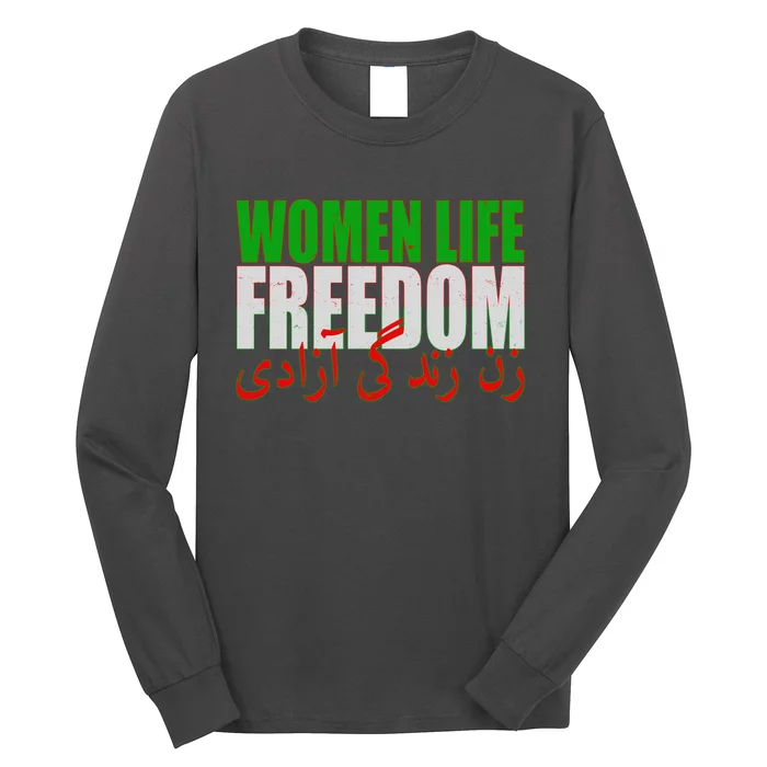 Women Life Freedom Zan Zendegi Azadi Persian Iranian Women Long Sleeve Shirt