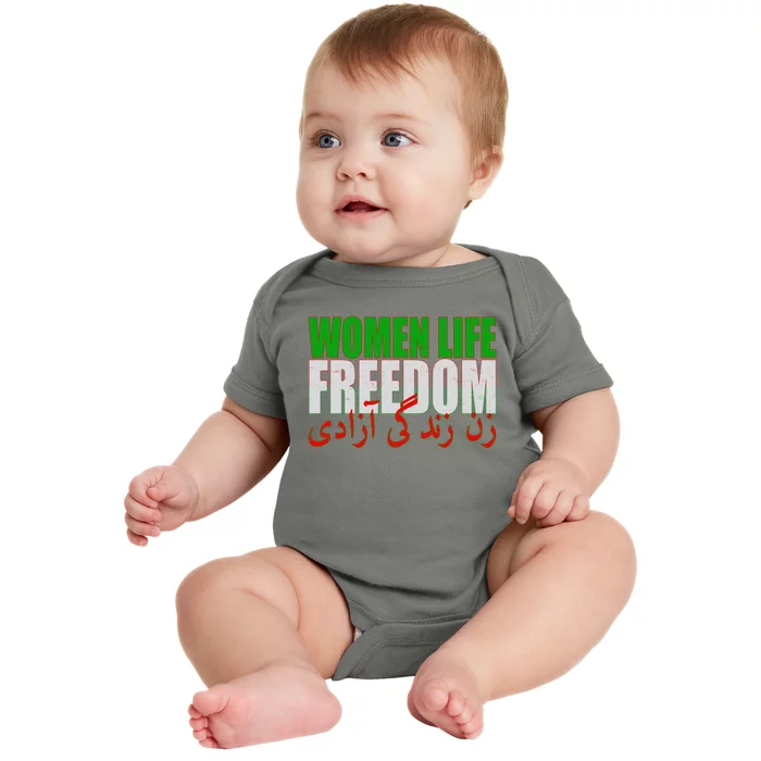 Women Life Freedom Zan Zendegi Azadi Persian Iranian Women Baby Bodysuit