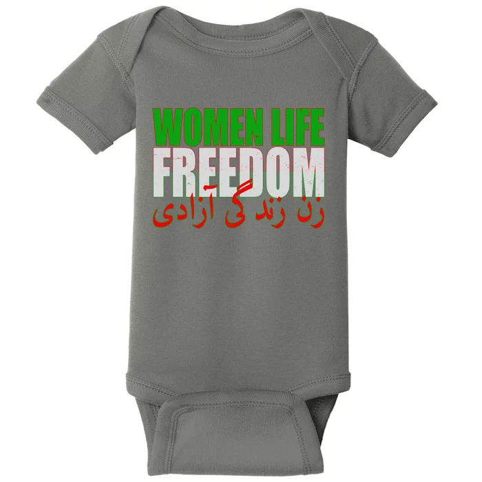 Women Life Freedom Zan Zendegi Azadi Persian Iranian Women Baby Bodysuit