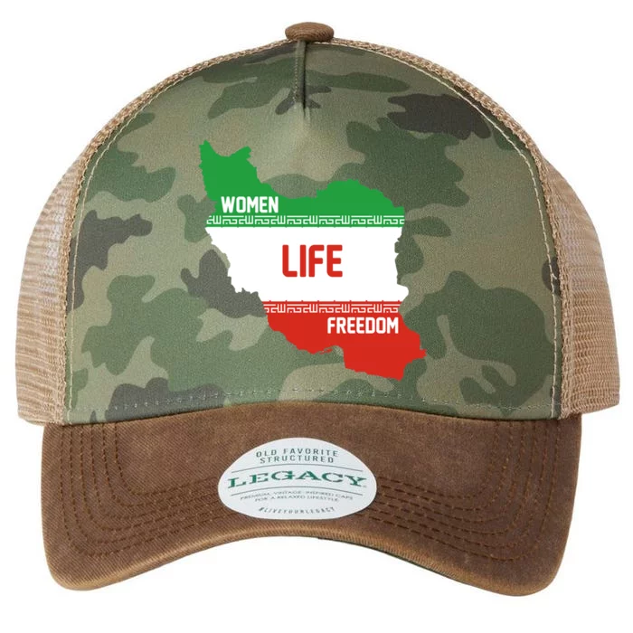 Wo Life Freedom Cute Iranian Flag Of Iran Gift Legacy Tie Dye Trucker Hat