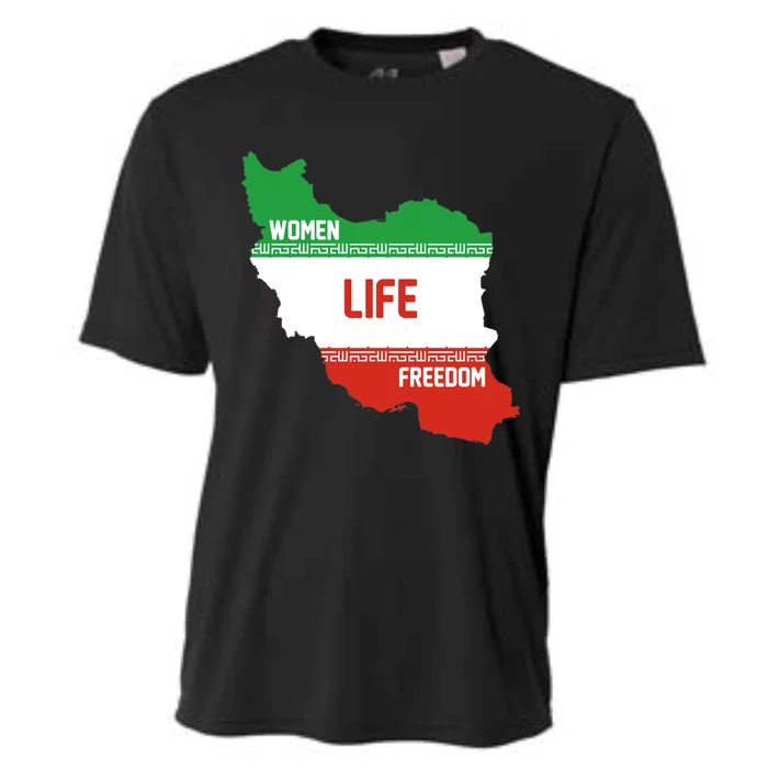 Wo Life Freedom Cute Iranian Flag Of Iran Gift Cooling Performance Crew T-Shirt