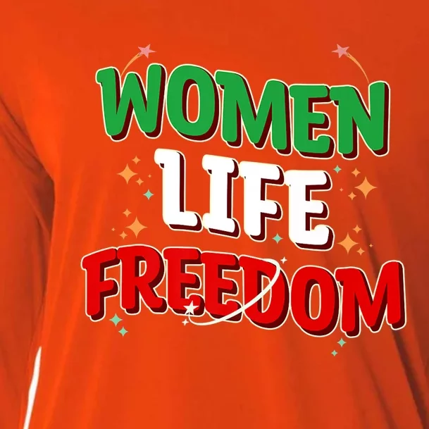 Wo Life Freedom Iranian Flag Of Iran Gift Cooling Performance Long Sleeve Crew