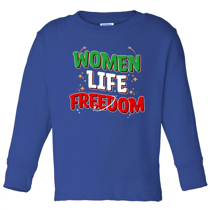 Wo Life Freedom Iranian Flag Of Iran Gift Toddler Long Sleeve Shirt