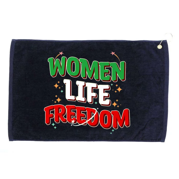 Wo Life Freedom Iranian Flag Of Iran Gift Grommeted Golf Towel