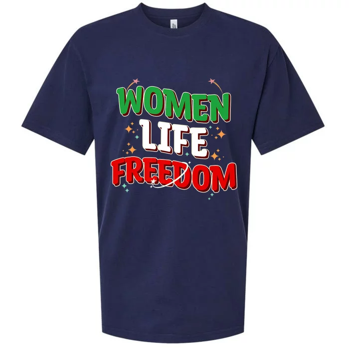 Wo Life Freedom Iranian Flag Of Iran Gift Sueded Cloud Jersey T-Shirt