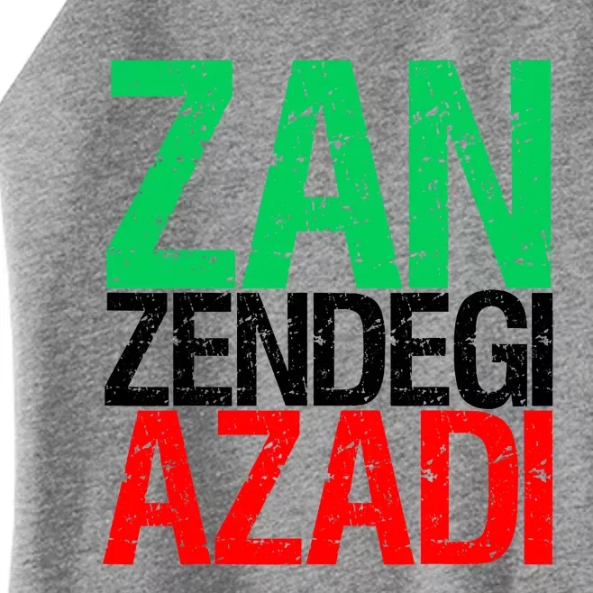 Woman Life Freedom Iran Zan Zendegi Azadi Persian Women’s Perfect Tri Rocker Tank