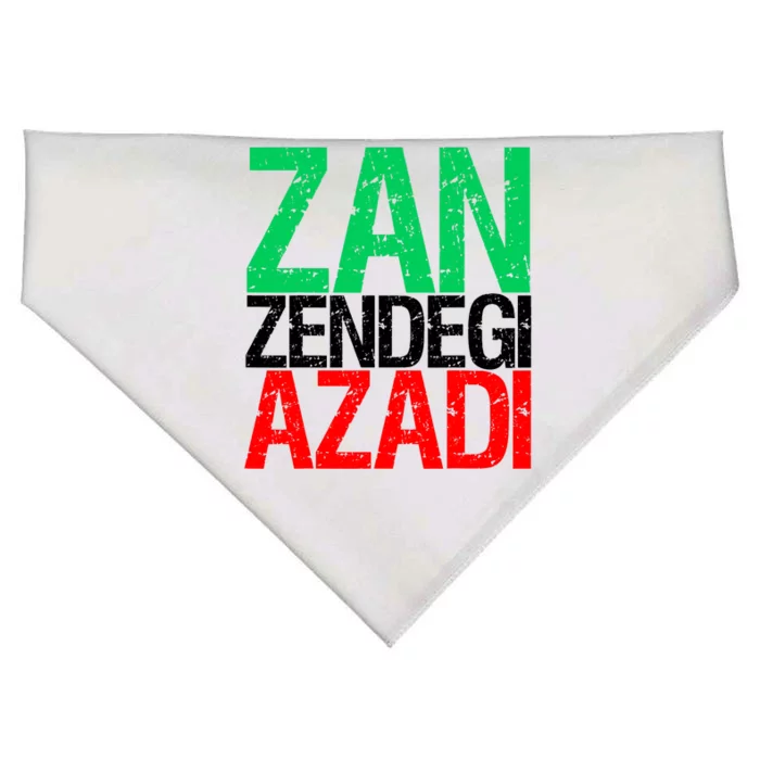 Woman Life Freedom Iran Zan Zendegi Azadi Persian USA-Made Doggie Bandana