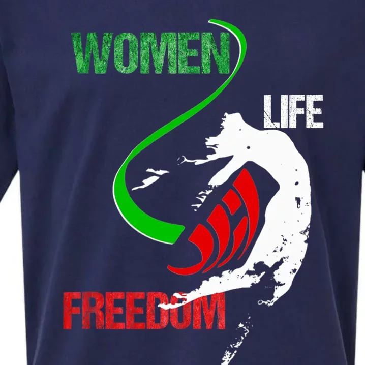 Wo Life Freedom Zan Zendegi Azadi Iran Freedom Gift Sueded Cloud Jersey T-Shirt