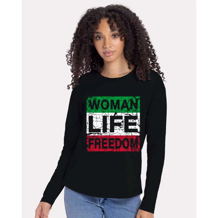 WOMAN LIFE FREEDOM IRAN RISE WITH THE WOMAN Support Woman Womens Cotton Relaxed Long Sleeve T-Shirt