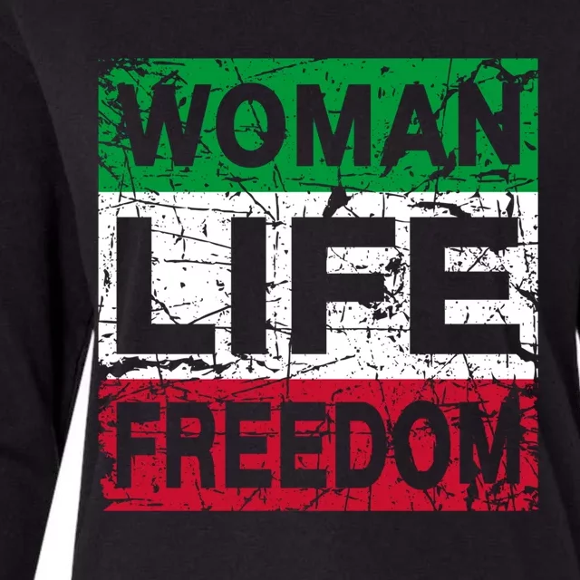 WOMAN LIFE FREEDOM IRAN RISE WITH THE WOMAN Support Woman Womens Cotton Relaxed Long Sleeve T-Shirt