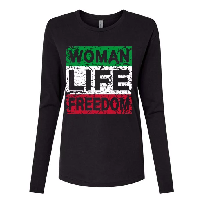 WOMAN LIFE FREEDOM IRAN RISE WITH THE WOMAN Support Woman Womens Cotton Relaxed Long Sleeve T-Shirt