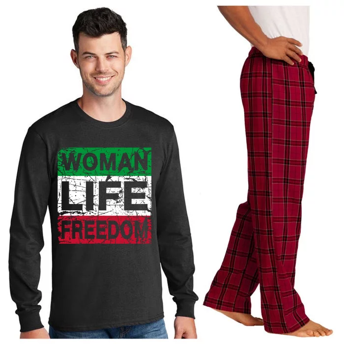 WOMAN LIFE FREEDOM IRAN RISE WITH THE WOMAN Support Woman Long Sleeve Pajama Set