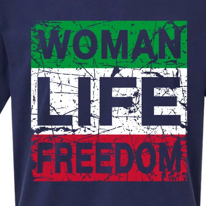 WOMAN LIFE FREEDOM IRAN RISE WITH THE WOMAN Support Woman Sueded Cloud Jersey T-Shirt