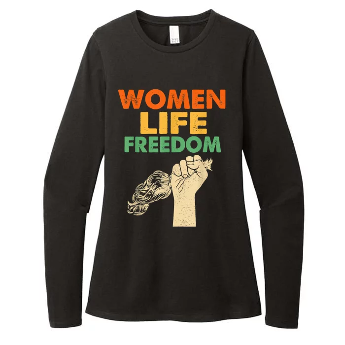 Women Life Freedom Iran Feminist Vintage Womens CVC Long Sleeve Shirt