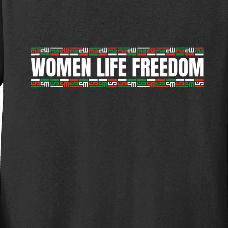 Women Life Freedom Design For Iranian Kids Long Sleeve Shirt