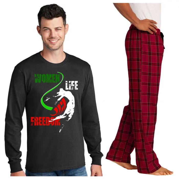 Women Life Freedom Iran Protest Long Sleeve Pajama Set