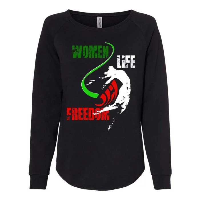 Women Life Freedom Iran Protest Womens California Wash Sweatshirt