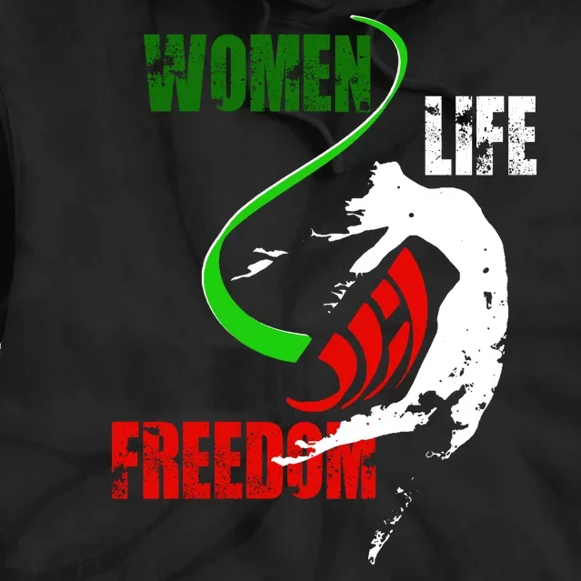 Women Life Freedom Iran Protest Tie Dye Hoodie