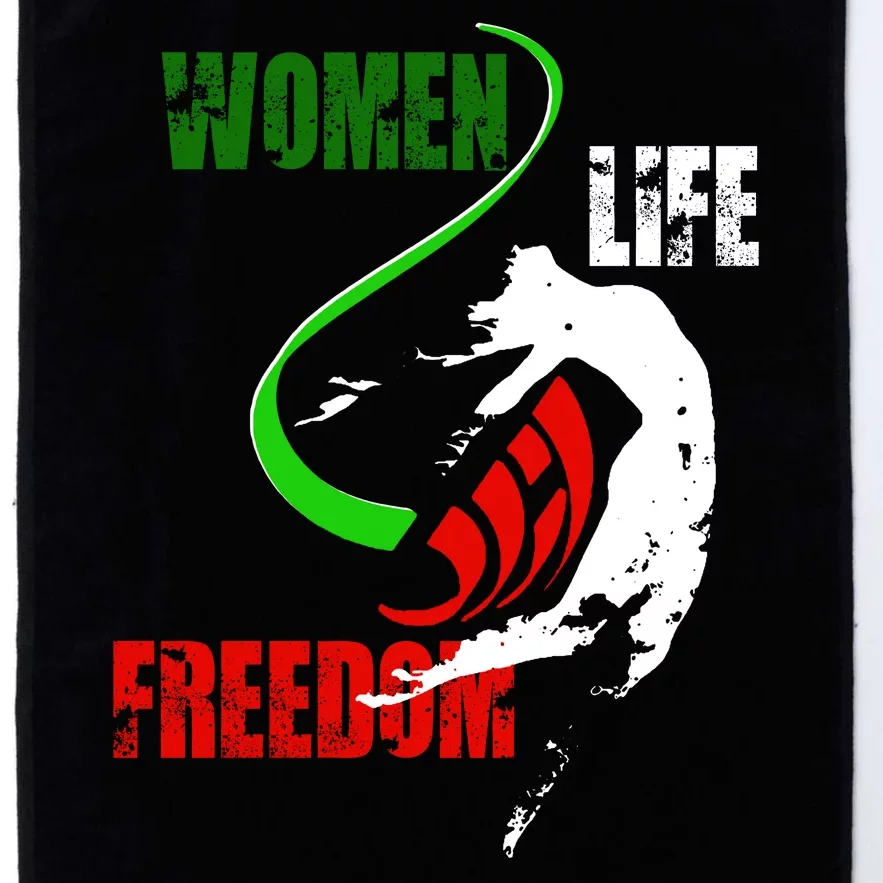 Women Life Freedom Iran Protest Platinum Collection Golf Towel