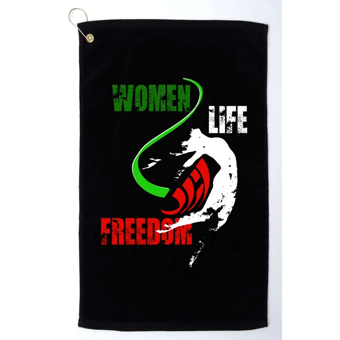 Women Life Freedom Iran Protest Platinum Collection Golf Towel